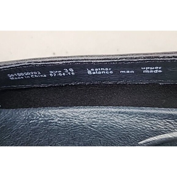 Dansko Olena Women’s 36 Black Leather Blue Metallic Loafer Clogs Flats EUC - Picture 10 of 10